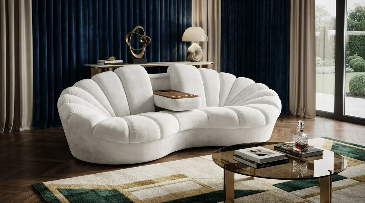 Диван Amanti Lounge в цвете «молочный» в интерьере — Mymebel.VIP