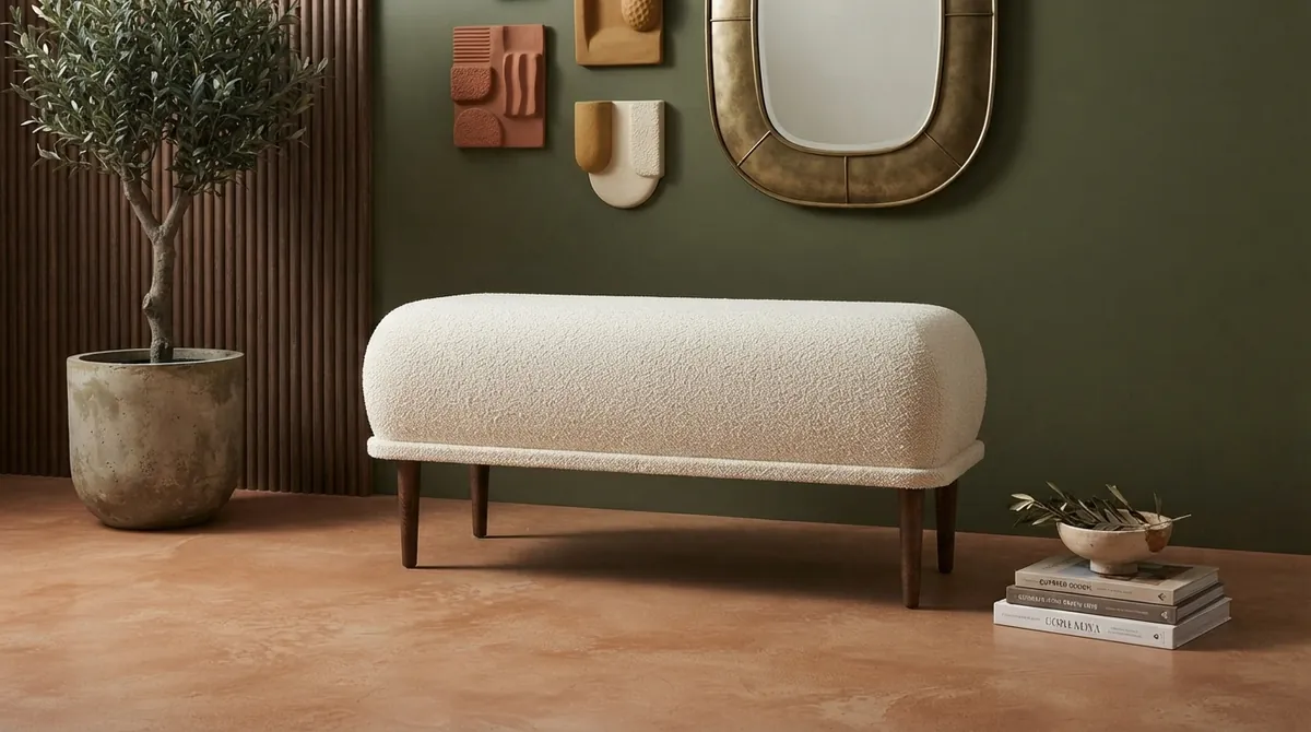Банкетка Comfort в цвете «молочный» — Mymebel.VIP