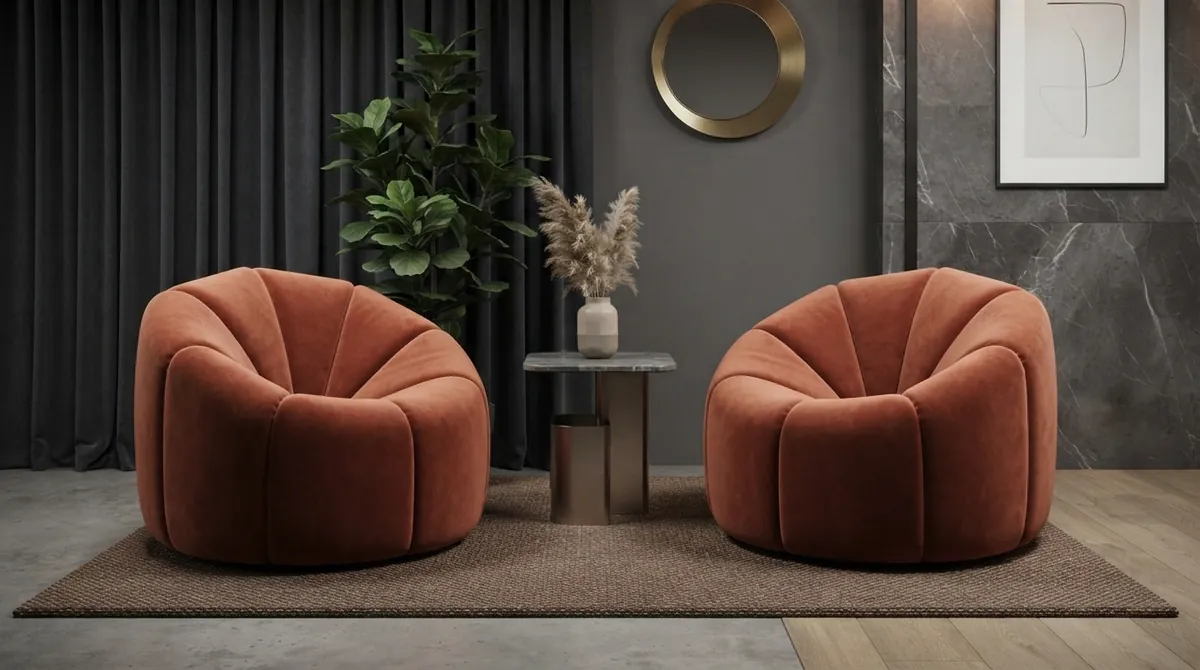 Кресла Slice Comfort в цвете «терракот» в интерьере — Mymebel.VIP